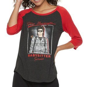 New! Stranger Things Babysitter Steve Baseball T-Shirt Netflix TV Show